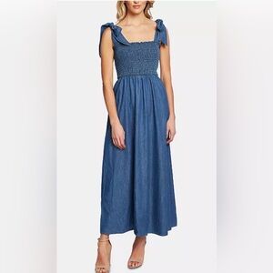 CeCe Denim Blue Maxi Dress Small